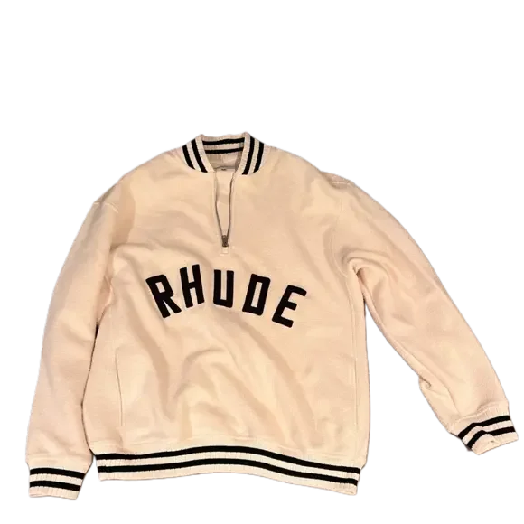 Natural Off- Half-Zip Jumper